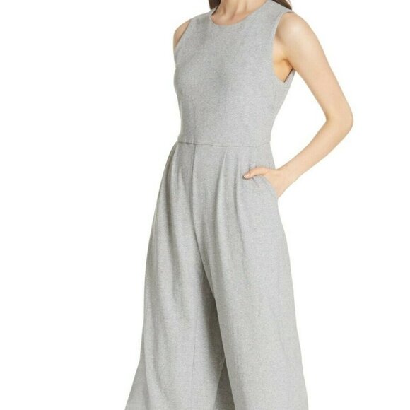 Eileen Fisher Moon Crop Cotton Knit Jumpsuit